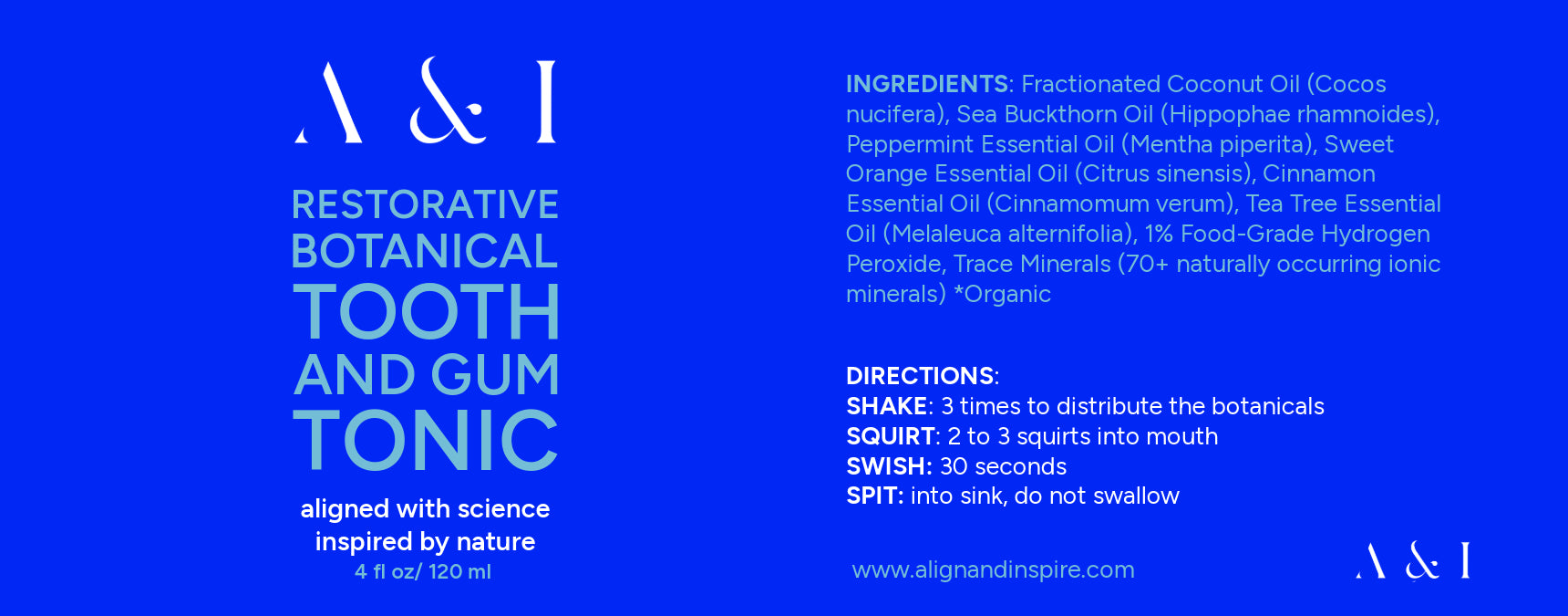 Tooth and Gums Tonic: Botanical Oil 2oz
